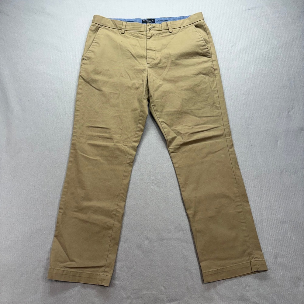 Banana Republic Aiden Chino Mens 36x32 Tan‎ Acorn Slim Fit Stretch Pants